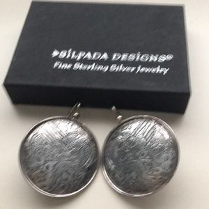 Silpada disc earrings Asian dragon w1228